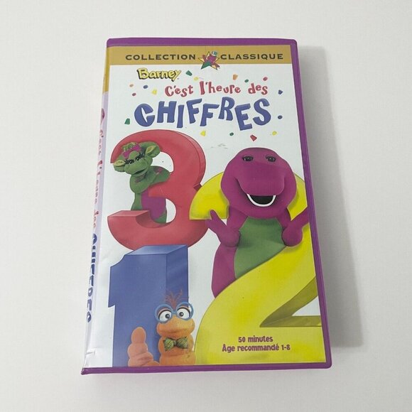 1997 Barney C’est L’heure Des Chiffres VHS FRENCH Clamshell - Picture 1 of 16